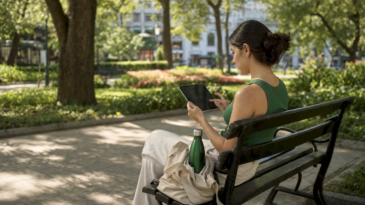 Hands searching therapy cost options on smartphone